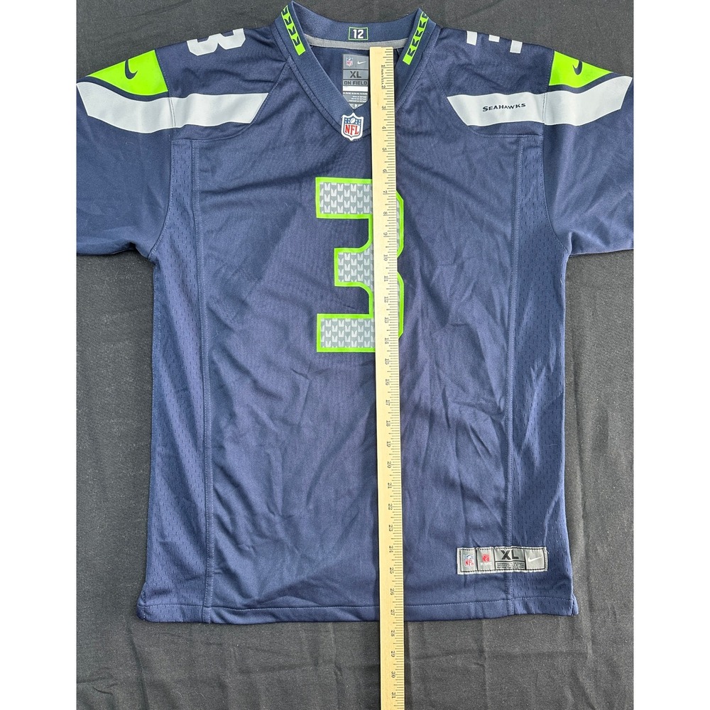 Nike Seattle Seahawks Russell Wilson 3 On Field Jersey Navy Blue Youth XL 18/20 - Picture 5 of 7